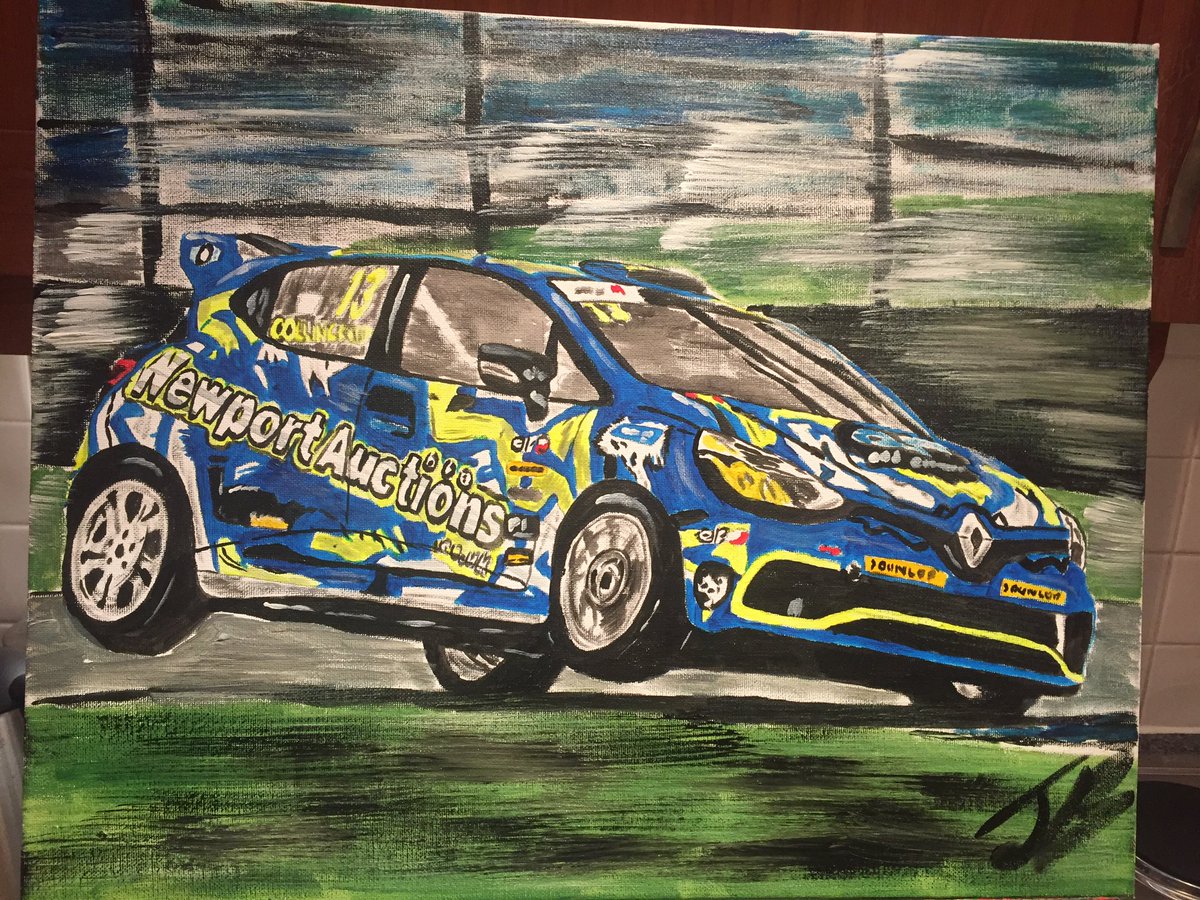 CmBJeb's tweet photo. Proudly supporting @Collingbourne13 @TeamCooksport @UKClioCup who wants to win a painting of man himself #compsoon https://t.co/ZEmRqgXE0Q
