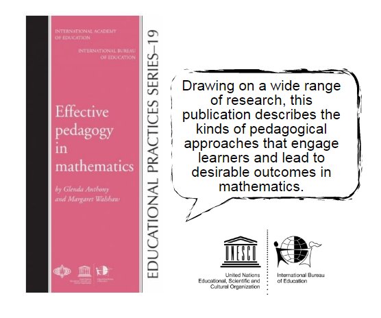 IBE_UNESCO's tweet photo. Effective pedagogy in mathematics (Educational Practices 19) https://t.co/BEDEXptCvh #STEM #EdChat #EdPractice https://t.co/6u6DqnwxOT