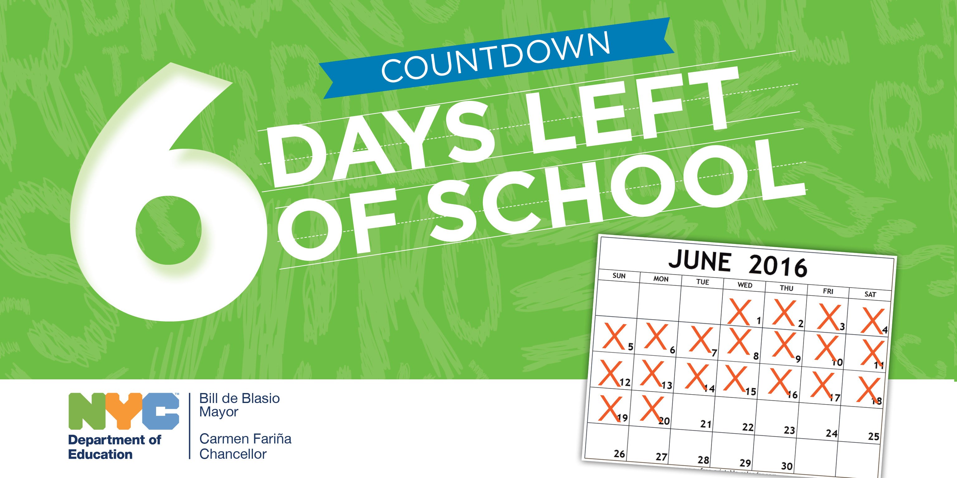 NYC Public Schools on Twitter "6 DAYS LEFT of school! Are you ready