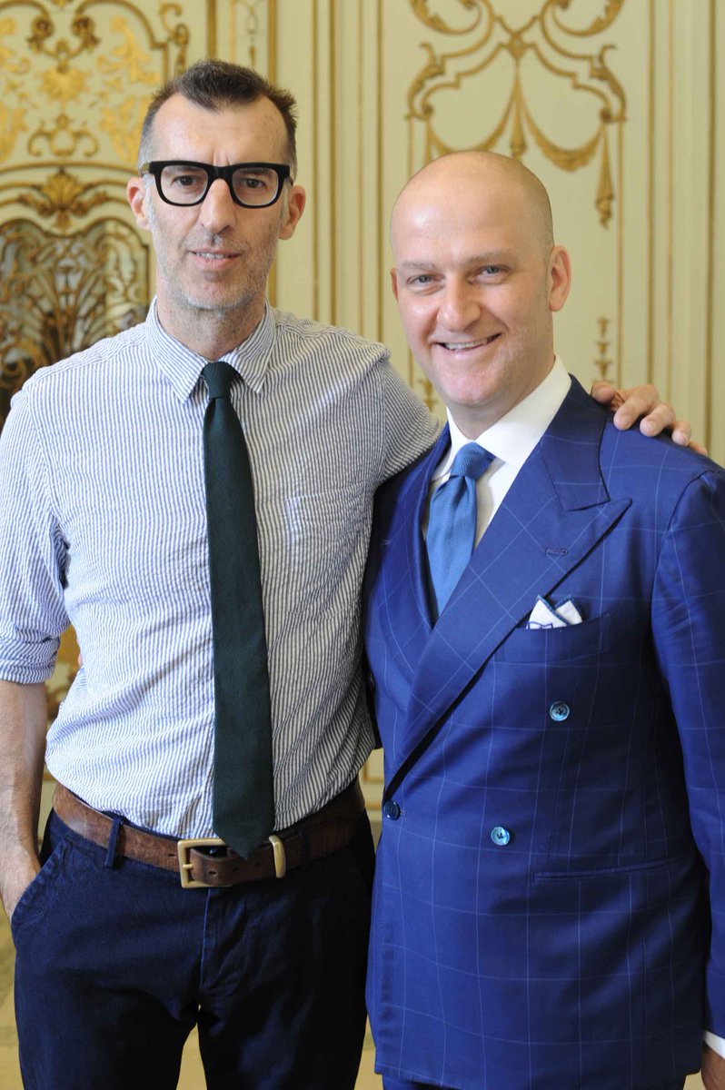 Michele Lupi (<a href="/strummercop/">Michele Lupi</a>) and #GiuseppeSantoni at our presentation event for the #SantoniSS17 Men’s Collection.