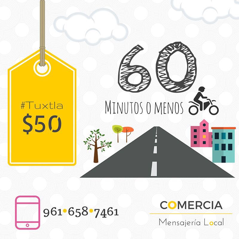ComerciaTux's tweet photo. #FelizMartes Todo #Tuxtla $50 en menos de 1hr. ¡Envía Ahora! Revisa tarifa negocios. #Chiapas #Moto #Domicilio https://t.co/MXDHdtMzvW