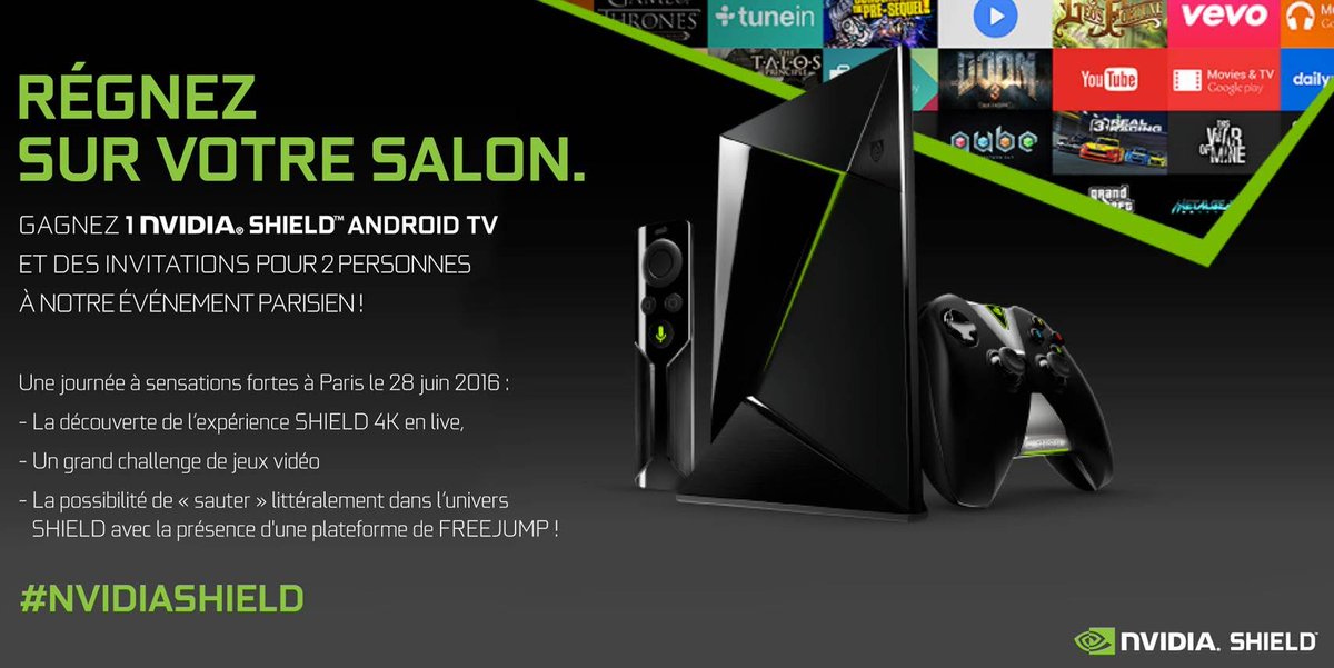 braindegeek's tweet photo. CONCOURS RT + FOLLOW @NVIDIAFrance pour tenter de gagner 1 Shield Android TV + 1 invitation pour deux #NVIDIASHIELD https://t.co/nJ2hb5DBPG