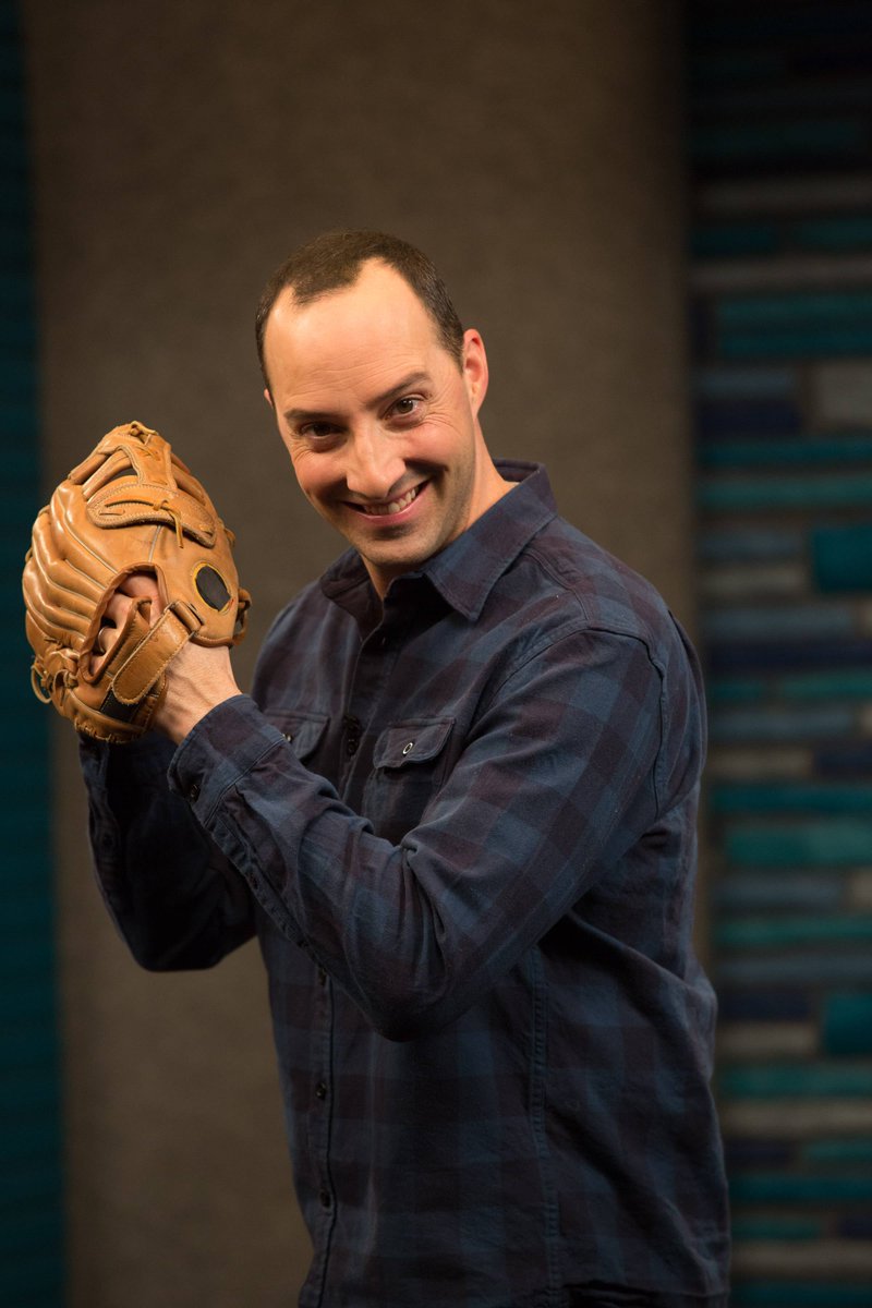 ComedyBangBang's tweet image. We should all hope to be as happy as @MrTonyHale throwing a baseball. #cbbtv