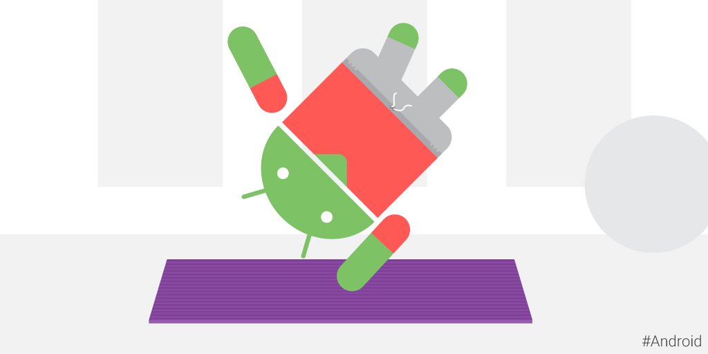 Android's tweet image. We call this: Robot’s Pose! Choose from several yoga apps for real poses. #YogaDay goo.gl/kJHguv