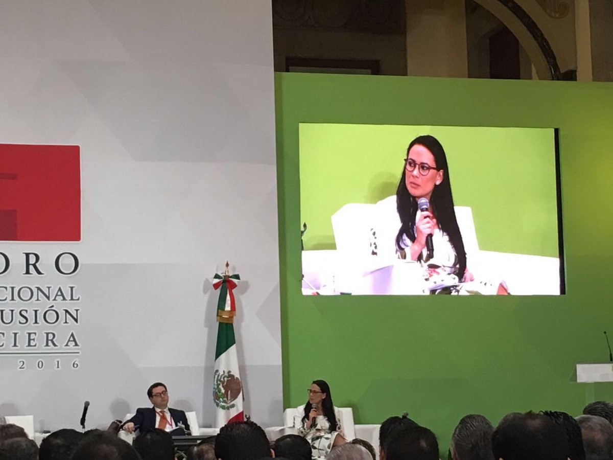 EcoSocialSol's tweet photo. @AlejandraDMV Directora General @BANSEFI #FIIF2016 1.3 millones de personas en #PROIIF @SHCP_mx @cnbvmx https://t.co/7wXqDe9L5x