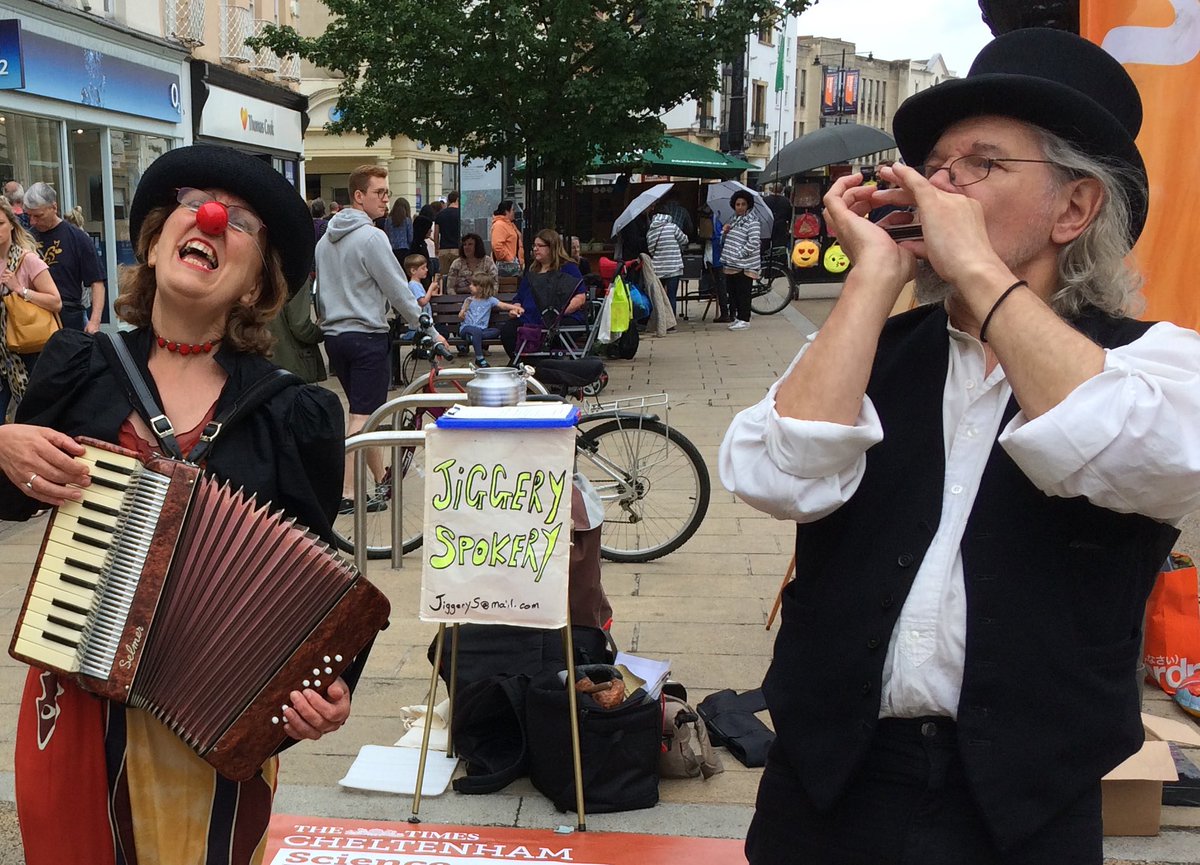 claraflybring's tweet photo. Jiggery Spokery at #cheltscifest with @heatherwastie ! Looking forward to see them perform at @ledburyfest on 2/07! https://t.co/4bRRSugZaA