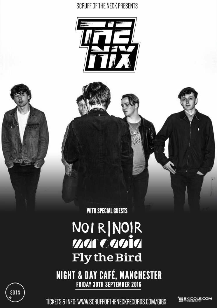 NEW #Manchester SHOW: FRI 30 SEP at <a href="/NightandDayCafe/">Night & Day Cafe</a>
<a href="/thenixband/">Nick McCarthy</a>
<a href="/noirnoirmusic/">Noir|Noir</a>
<a href="/MarcadiaUK/">MARCADIA</a>
<a href="/flythebirdmusic/">Fly the bird</a>