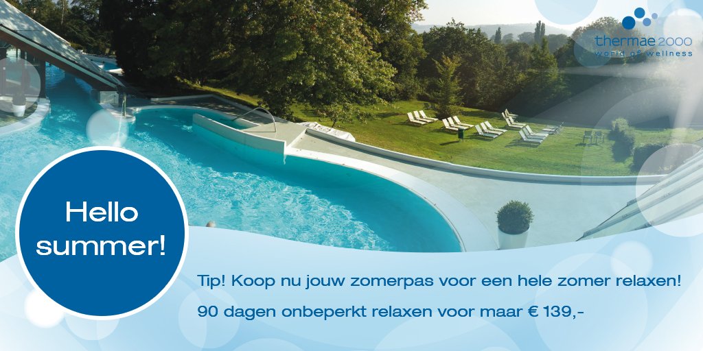 De #zomer is begonnen! Tijd om de #zomerpas aan te schaffen! Voor €139,- p.p. kun je 90 dagen #onbeperkt #genieten!