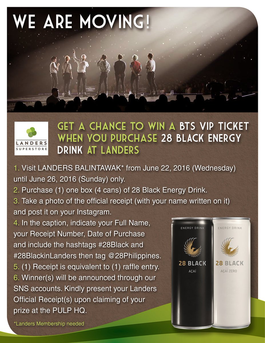28Philippines's tweet photo. Still do not have your ticket yet to #BTSinMANILA? Do you want a VIP Ticket?See poster for more info
#28Philippines https://t.co/xDG47KiiwS