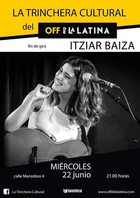 GemaEsRo's tweet photo. CONCIERTAZO de MIÉRCOLES 
@ItziarBaiza despide GIRA junto a  @Nacho_Mur  en @OFFdeLaLatina 
https://t.co/udqOiRfGvS https://t.co/7O5miTENCi