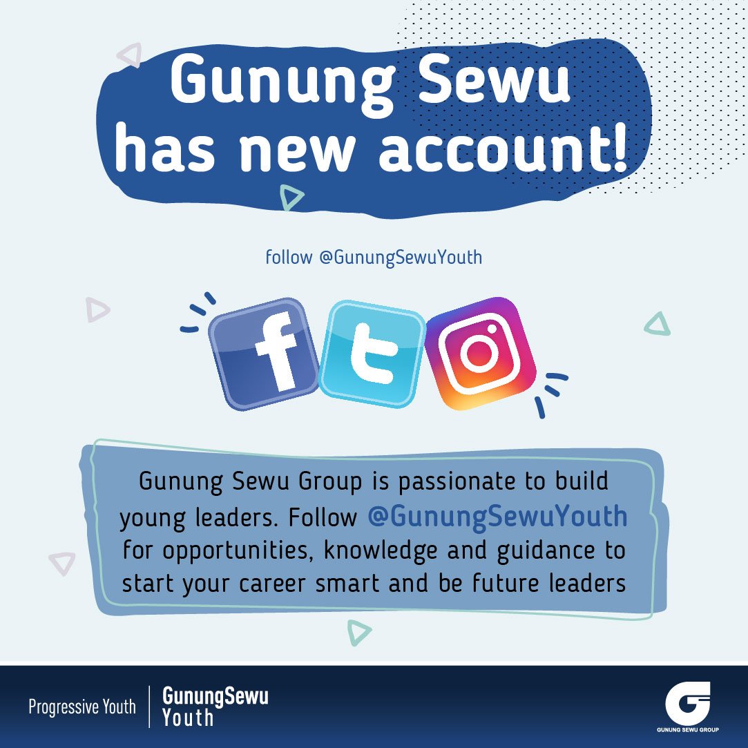 GunungSewuGroup's tweet photo. How are you going to start and build your career? Be a #ProgressiveYouth https://t.co/VoR1NV1L7n