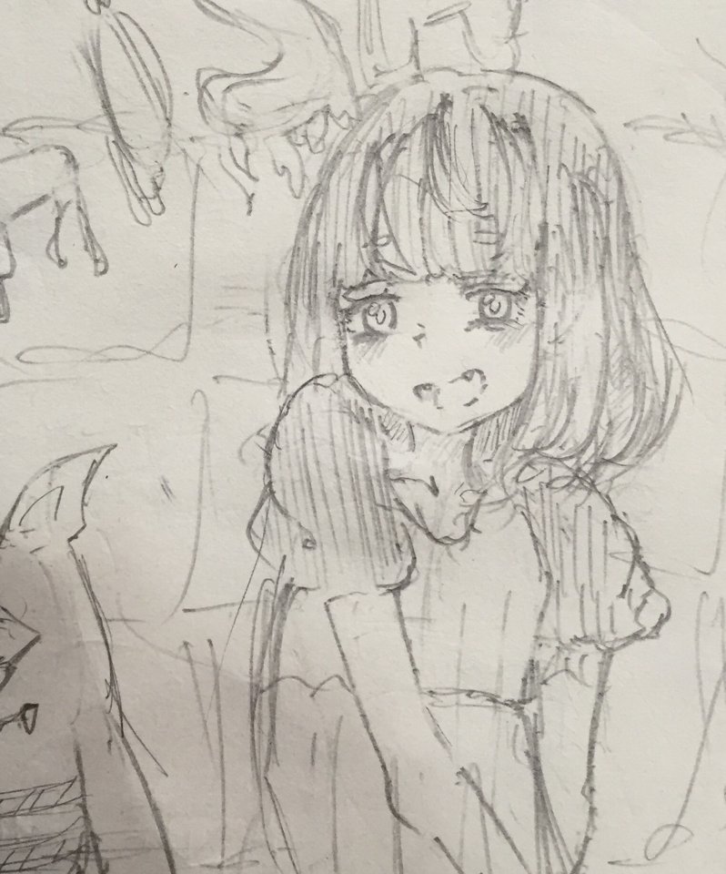 授業中に走り書きでLiSAちゃん描いたら止まらなくなったからデジタル化したい所存 