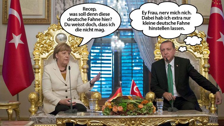 MORGENGAGAZIN's tweet photo. Eklat in #Ankara. #Erdogan provoziert #Merkel mit Deutschlandfahne. #Flaggengate https://t.co/c63pzkKxyE - https://t.co/1C86QosPDM
