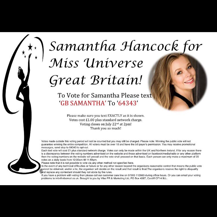 2016 | Miss Universe Great Britain | 2nd Runner Up | Samantha Amelia CleVKN0WkAAQiTk