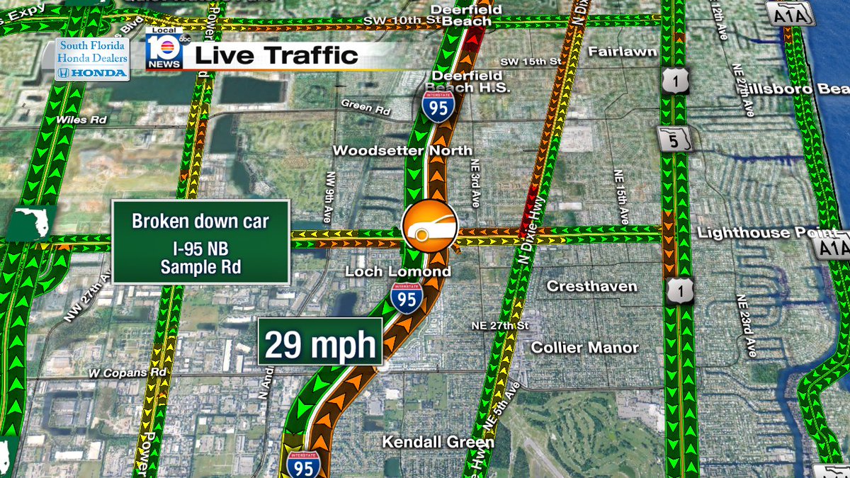 Broken down car on I-95 NB & Sample Rd #TRAFFIC #MIAMI https://t.co/uN0Eqf7yd7