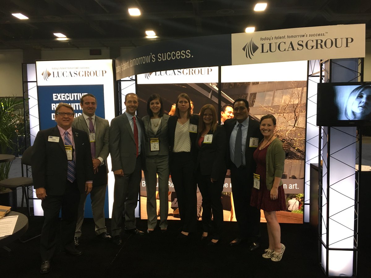 Lucas_Group's tweet photo. Our #HR #recruiters representing us at #SHRM2016! @MikeKahnSHRM @LG_HR_Derek @Kylelehman @AnnReiling @aramlulla https://t.co/4hOGmnVVao