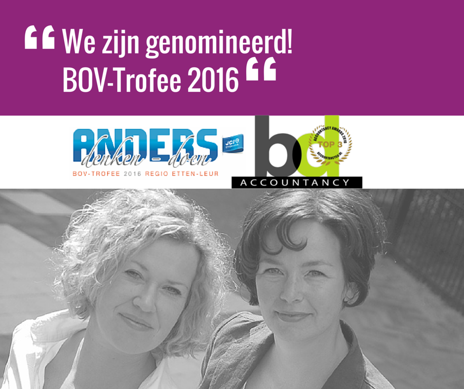 bdaccountancy's tweet photo. We zijn genomineerd door @lekkerettenleur voor de #BOV mede mogelijk door @EttenleurseBode @RabobankWBN https://t.co/h1w8flRiQ3