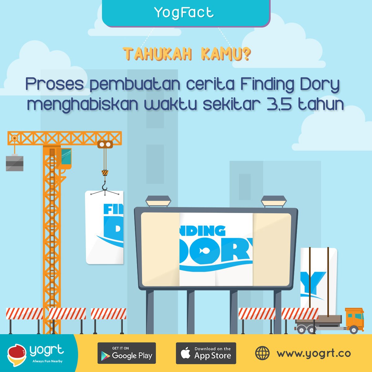 YogrtID's tweet photo. Yogrteers udah pada nonton belom? Wah ternyata lama juga ya prosesnya... Semoga gak mengecewakan ya filmnya #YogFact https://t.co/ZU8rdmV8FC