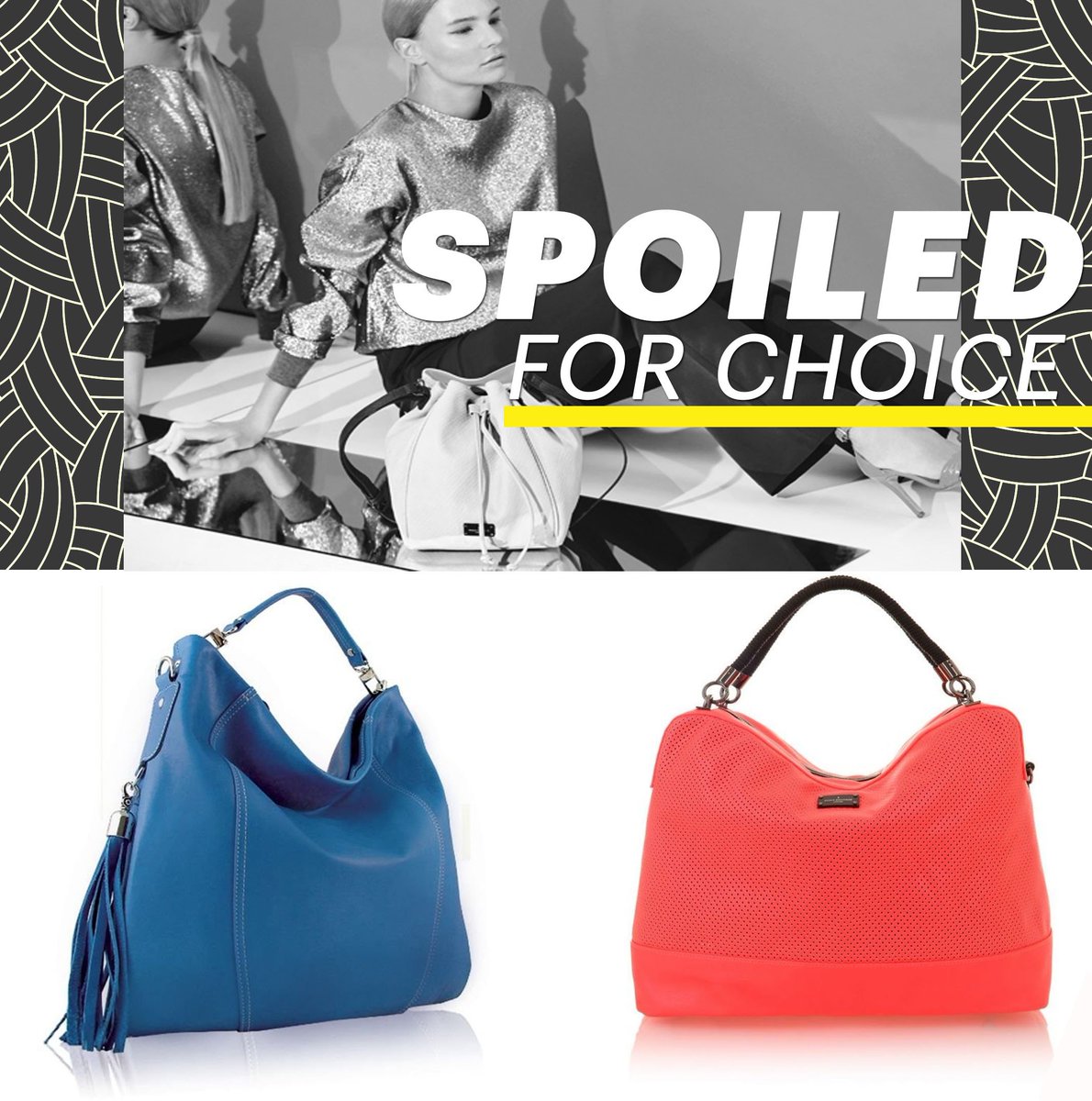 #Chooseday

Pick your handbag:
A. <a href="/paulsboutiqueuk/">Paul's Boutique</a> (shock coral handbag)
B. <a href="/ellavalentine_/">Ella Valentine</a> (Lulu shoulder bag blue)