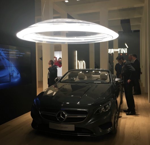 Great Combination <a href="/artemide/">Artemide</a> Ameluna with Mercedes Benz at #LB16 
#LightingDesign
bit.ly/1qnfrUX