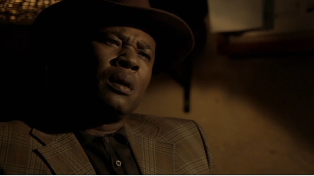 Samson tries to convince himself ukuthi uNgwenya uyamesaba. But isn't it really the other way around? #Isibaya