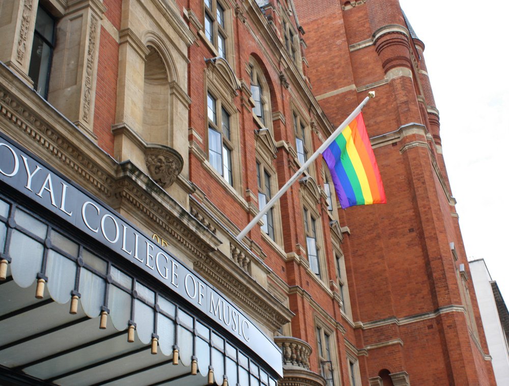 RCMLondon's tweet image. This week we&apos;re proud to have our rainbow flag flying at the Royal College of Music for #PrideinLondon #Pride2016