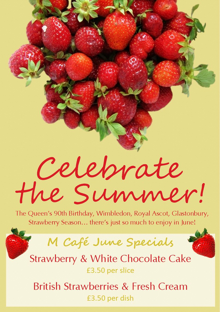 MCafeManns's tweet photo. Dreamy desserts on the menu to celebrate the Summer! #strawberries #cake #whitechocolate #dessert #summer https://t.co/Og8IuD7FWf