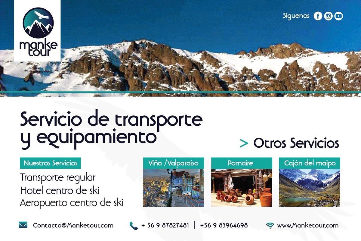 Manketour's tweet photo. @Manketour #manketour 
#transporte &amp; #equipamiento 
Para la nieve los mejores tour !!! https://t.co/9i0V9g7nqj