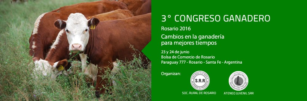 Ya falta menos, ¿te anotaste? 3° Congreso Ganadero 23 y 24 de Junio en Rosario bit.ly/1HS2316