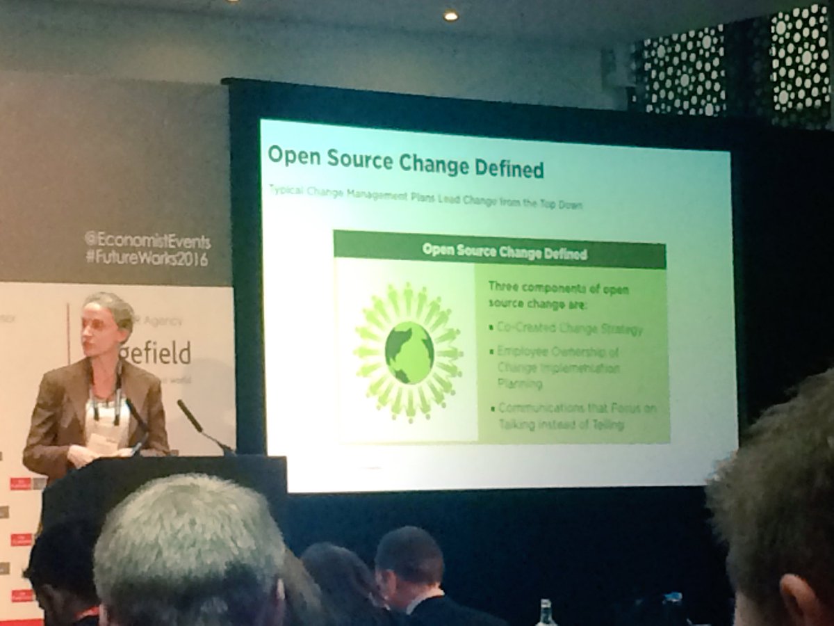 aconnectEffect's tweet image. Open Source Change is about more talking than telling @CEB_HR at #FutureWorks2016 #changemanagement