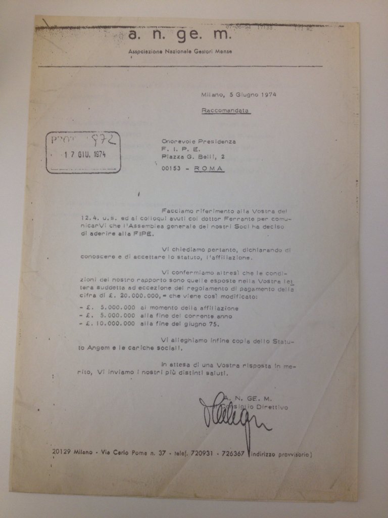 PietroRizzi85's tweet photo. Ci fu un giorno in cui #Angem aderì a #FIPE. Era il 1974. #PhD_PR https://t.co/yi457OU0GX