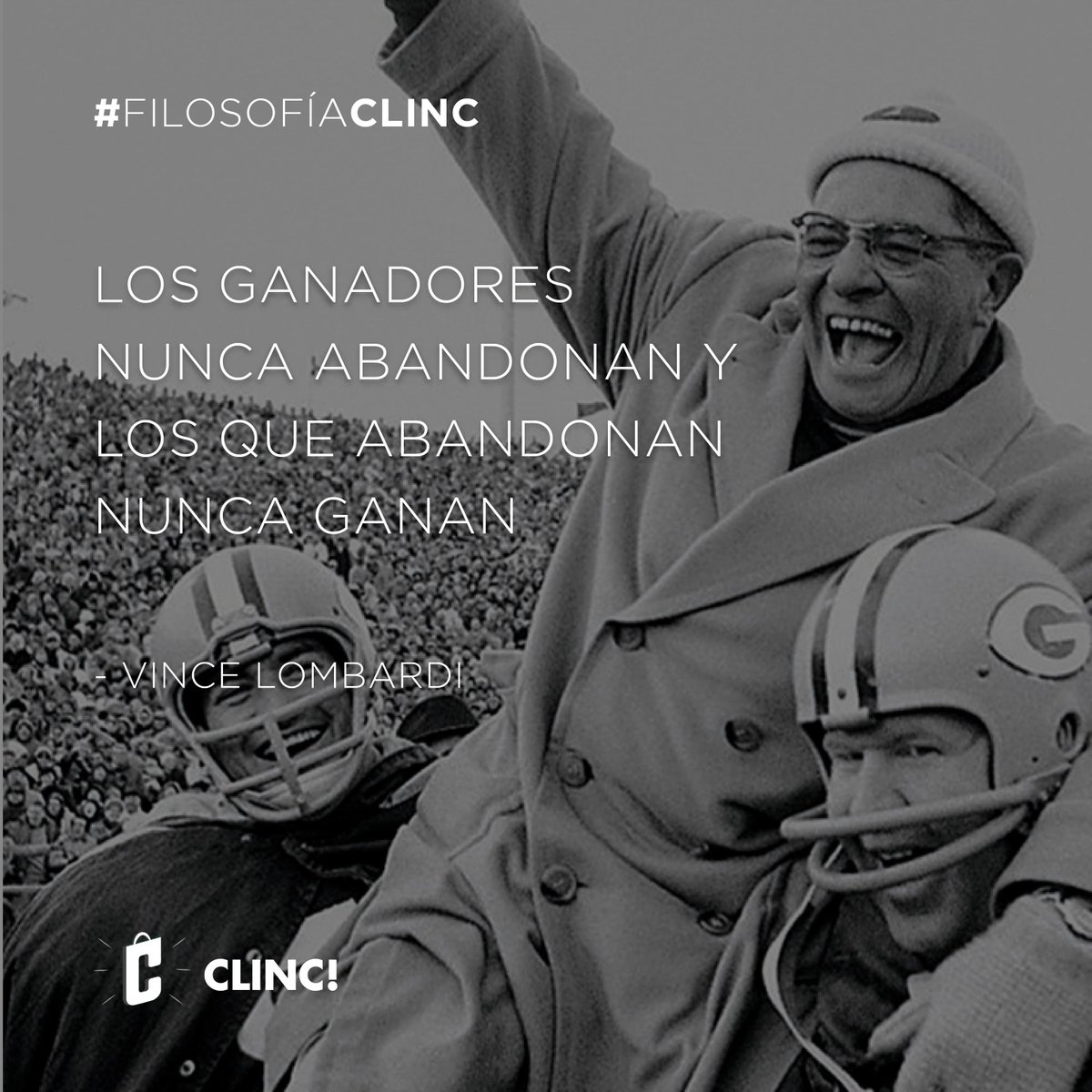 Clincshop's tweet photo. "Los ganadores nunca abandonan y los que abandonan nunca ganan" - Vince Lombardi

#FilosofiaClinc

💪😄🎓✨ https://t.co/VbJZhvfxbR