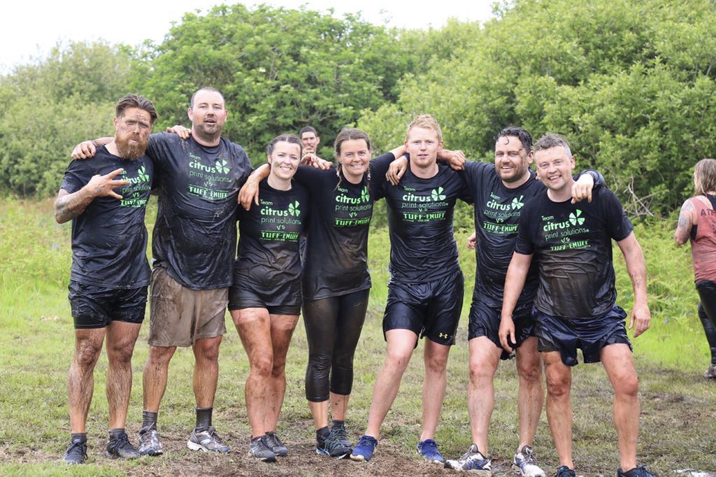 Citrusprint's tweet photo. Team Citrus @TuffEnuffRaces raising money for Cornwall Hospice https://t.co/notLAf902k