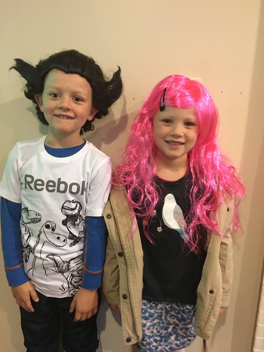 arainbo's tweet photo. @ChildCancerNZ Wigging it out for wig Wednesday! https://t.co/XpuXUIZR8F
