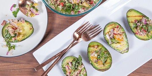 POPSUGARWell's tweet photo. You are defintiely going to want to try this grilled avocado salad recipe https://t.co/HK98q46x0X https://t.co/kaQJwjJBej