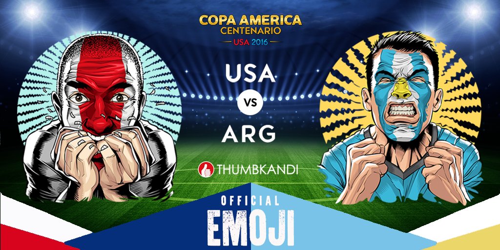thumbkandi's tweet photo. Tonight #USAvARG. Who will take the next step to #Copa100 glory? Get in the game with the #officialcopaemoji https://t.co/SxpOeuU78f