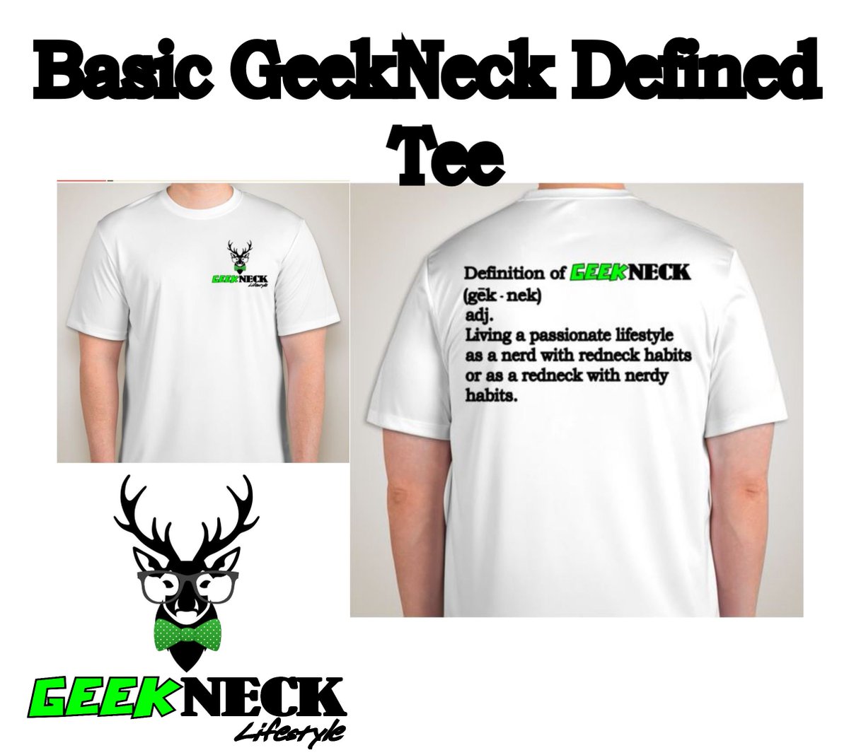 GeekNeckLife's tweet photo. Basic #GeekNeck Defined Tee in white.  Performance avail too! https://t.co/6yahkK3dcZ
