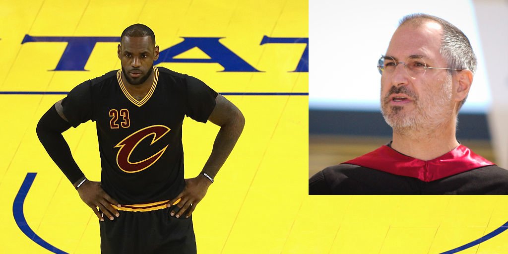 BusinessInsider's tweet photo. LeBron James made the Cavs watch this inspirational Steve Jobs speech before game 3 https://t.co/sbgdWCKPZK https://t.co/dRmU4zvcw2