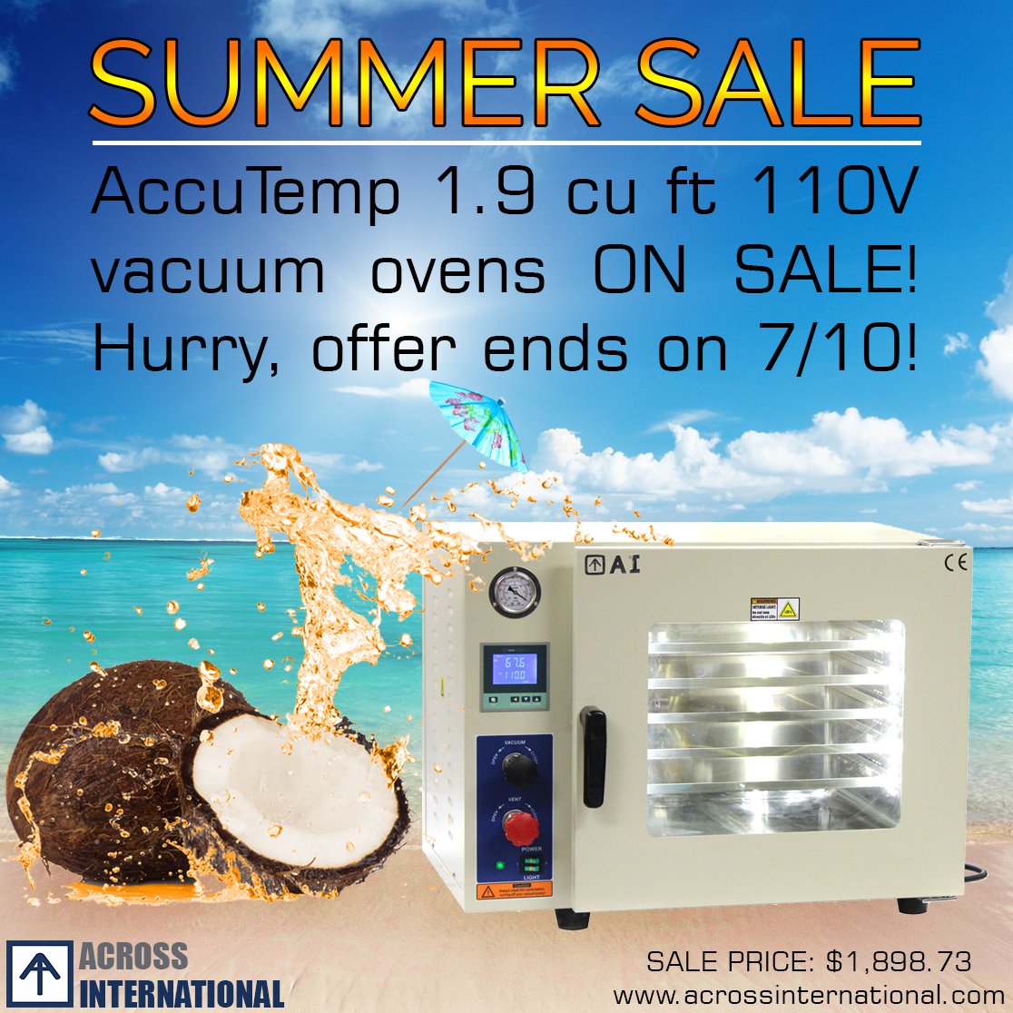 acrossintl's tweet image. SUMMER SALE! 1.9 Cu Ft #vacoven $1898.73 with FREE shipping! Online at: acrossinternational.com - ENDS 7/10! #AiFam