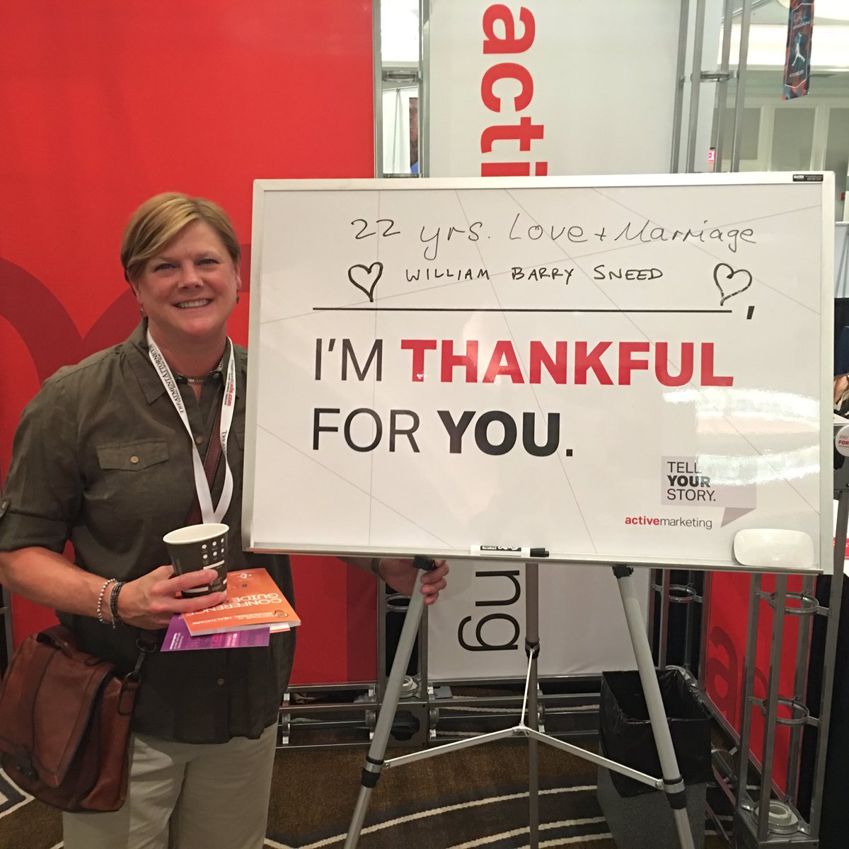 activemktg's tweet photo. Cindy from The Next Door is thankful for 22 years of love & marriage William Sneed! Loving all the love! #IIBH2016 https://t.co/mmxJMk2xyU