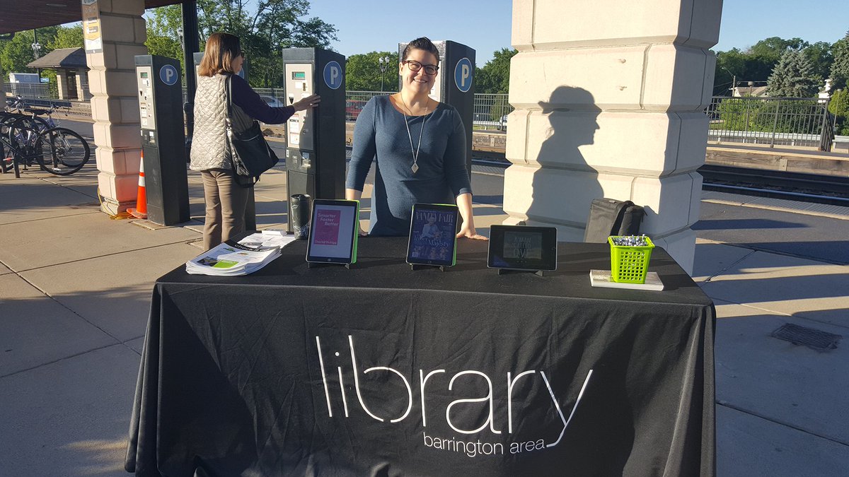 balibrary's tweet photo. Librarians Lizzy &amp; Gwyneth had a great morning meeting many of you at the Barrington train station! https://t.co/I1TVmw8fzN