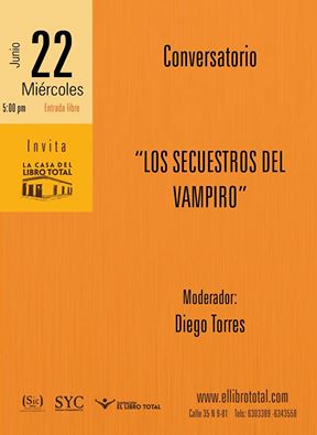 bucaramangacom's tweet photo. Mañana 22 de junio, no te pierdas el conversatorio 'Los secuestros del Vampiro' a las 5:00 p.m.
¡No faltes! https://t.co/4LeRU1YQ5A