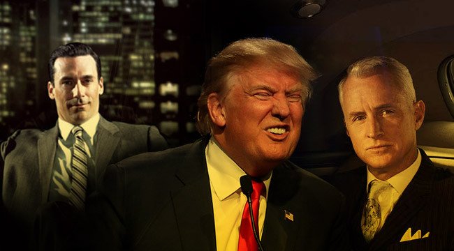 UPROXX's tweet photo. Donald Trump paid real money to 'Draper Sterling,' a fake agency from #MadMen #Election2016 https://t.co/lQEzdSVPNI https://t.co/G8hNdHT0Tb