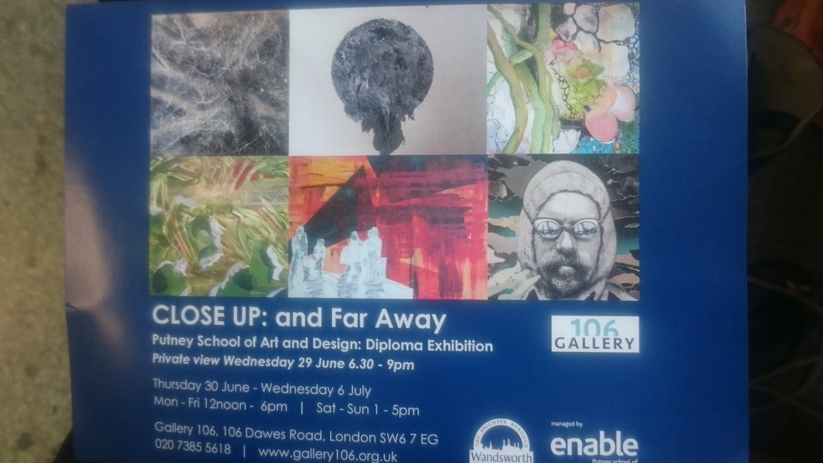 psadiploma's tweet photo. 2nd yr Putney School of Art Diploma students final show at Gallery 106, SW6 7EG  30 June - 6 July @JacksonsArtTalk https://t.co/zbCq4lUcG3