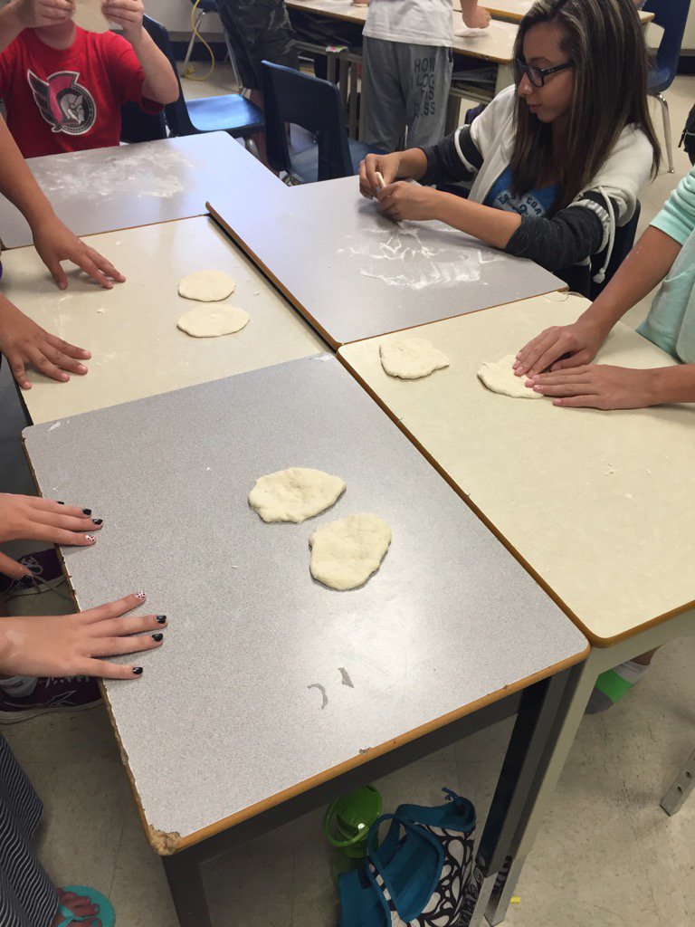 sttmCastro's tweet photo. Rolling out homemade bannock in class @sttm17 #NationalAboriginalDay https://t.co/fmdDfVBLwF