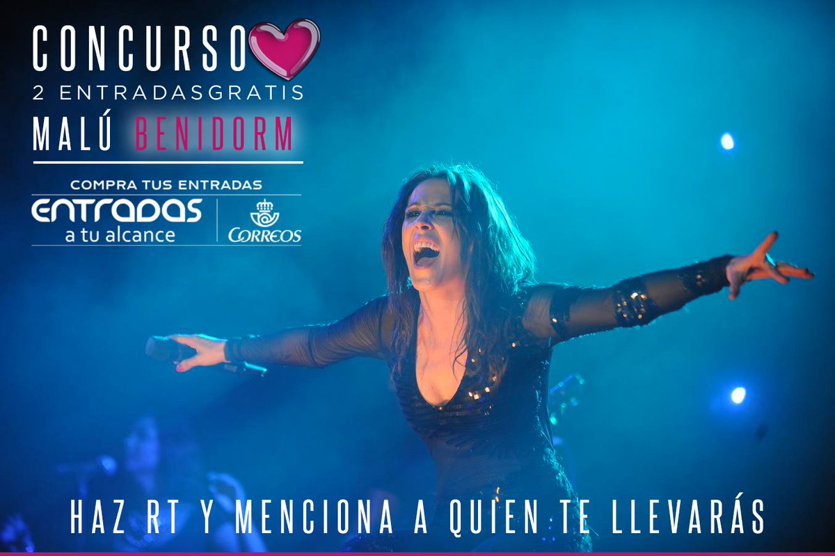 Sorteamos 2 entradas para <a href="/_MaluOficial_/">Malú</a> en #Benidorm del 13.08
Síguenos,  Haz RT y Menciona a quien te llevarás :)