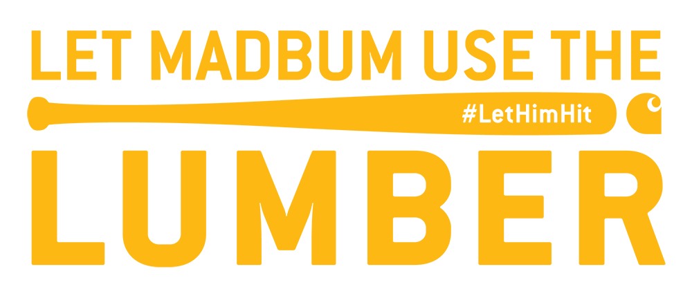 Carhartt's tweet photo. If #MadBum is allowed in the HR-Derby, we will donate $1,000 per HR he hits to @H2Hjobfairs! #LetHimHit #Ks4Vets https://t.co/a6iCeU8Nss