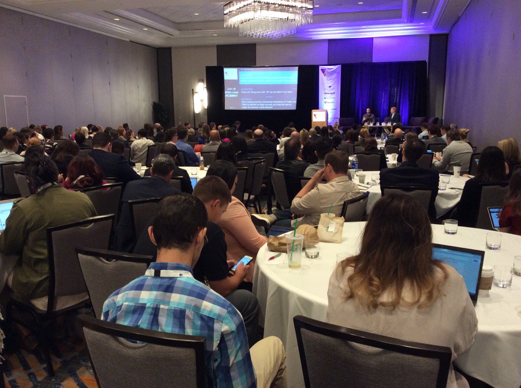 Katka_Gabalcova's tweet photo. Jeff Lesser sharing great insights on Customer Service via Twitter, enjoying great Q&A with #Slidoapp at #CSMNY https://t.co/0I4sBFIxz4