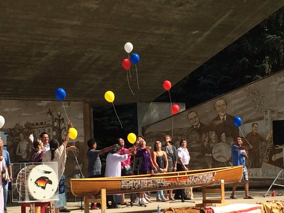 ClaireKreuger's tweet photo. Honoring survivors of residential schools at #mjnad #CityMJ #NationalAboriginalDay #reconciliaction https://t.co/BEJh3YUT2G