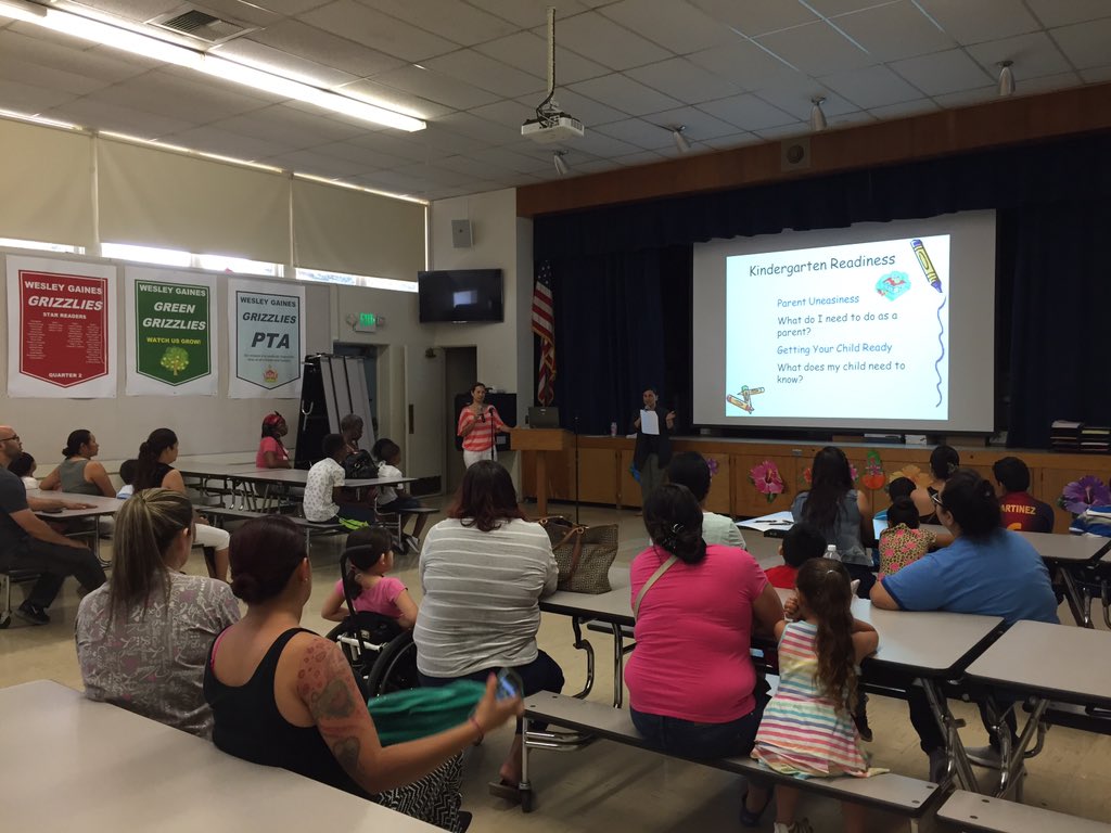 KeppelPumas's tweet photo. Wesley Gaines kindergarten parents attending the summer workshop "Preparing Your Child for Kindergarten." https://t.co/5AhwUBHRd3